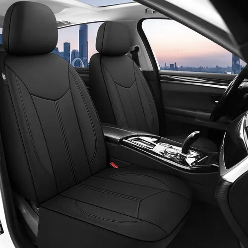 Miniatura 2 de CAROMOP Funda impermeable para asiento de automóvil asientos completos, fundas de asiento de neopreno para automóviles, fundas interiores de Negro