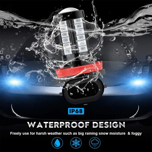 Miniatura 5 de Bombillas LED antiniebla H11 H8, color azul, superbrillantes 33-SMD, repuesto para automóvil, camión, luz diurna, luz antiniebla DRL de 12 V, 2