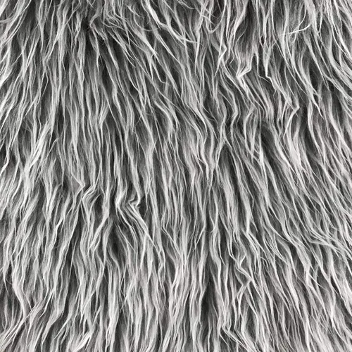 Miniatura 15 de Tiras precortadas de tela de piel sintética lanuda y esponjosa, material suave para manualidades, para barba y cabello de gnomos, disfraz de Blanco