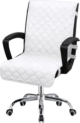 Miniatura 8 de Easy-Going Funda reversible para silla de oficina, resistente al agua, suave, con hebilla antideslizante para sillón o silla sin reposabrazos