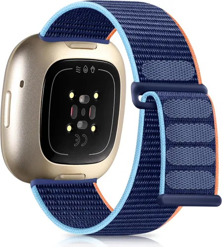 Miniatura 7 de Getino Compatible con Fitbit Versa 3 4 Fitbit Sense/Sense 2 bandas para mujeres y hombres, correa deportiva ajustable de nailon elástica compatible