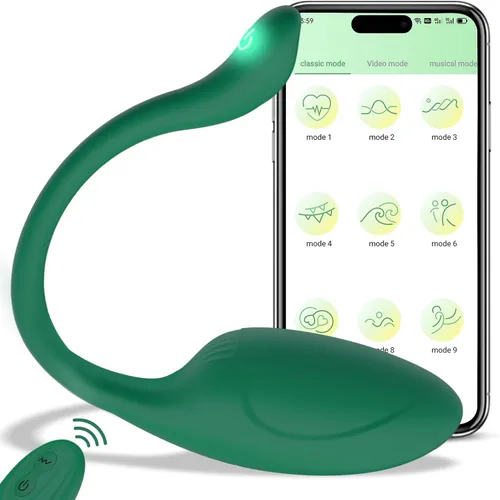 Miniatura 9 de Pink Fun - Vibrador con control remoto para el punto G, con Bluetooth de larga distancia, recargable, para adultos, más de 10 vibraciones para rosa