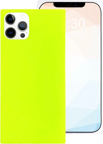 Miniatura 27 de Compatible con Neon Phone Rectangle iPhone 14 Funda para mujer, diseño de lujo de fluorescencia brillante, flexible, suave, delgada, de gel de goma