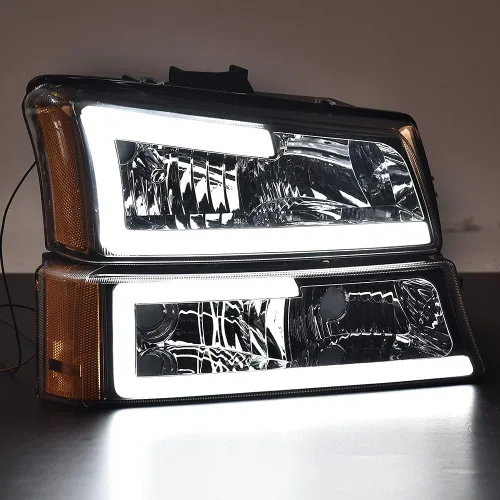 Miniatura 4 de PIT66 Faros LED, Compatible con 2003-2006 Chevy Silverado 1500 2500 3500 HD 2003 2004 2005 2006, Compatible con 2003-2006 Chevy Avalanche 1500 2500