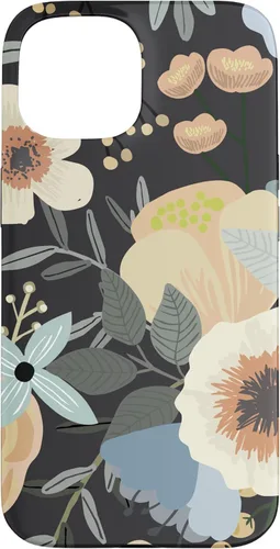 Miniatura 6 de Funda para iPhone 13 Pro Max Boho Wildflower Garden Botanical Floral Pattern (negro)