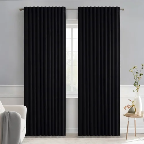 Miniatura 113 de MIULEE Cortinas opacas con pestaña trasera de 63 pulgadas de largo, juego de 2 paneles para sala de estar, dormitorio, privacidad, bolsillo