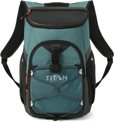 Miniatura 11 de Titan by Arctic Zone Backpack Cooler, Insulated Soft Sided Bag with Leak Proof Lining and Padded Straps, for Lunch, Picnic, and Travel, 24 Can Gris