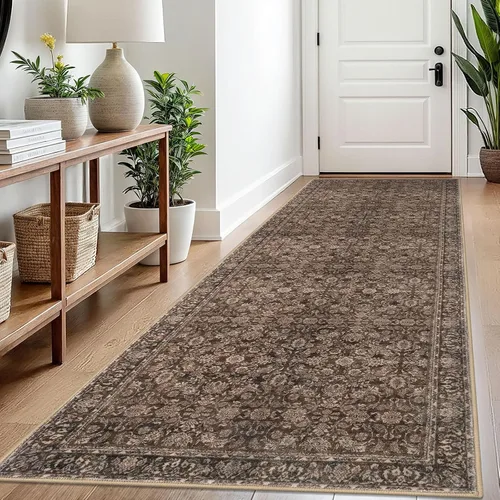 Miniatura 79 de SIILOOM Alfombra antideslizante de pasillo moderna de 2 x 5, súper suave, para pasillos, decoración para cocina, alfombras para pasillos sin 2-Verde