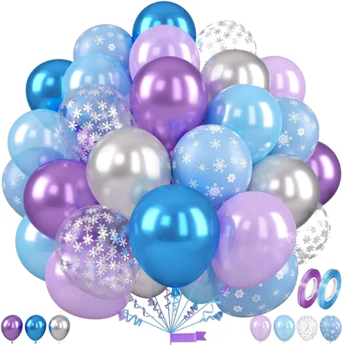 Miniatura 21 de Globos Saxuxu azul, amarillo y naranja, de 12 pulgadas, globos retro azul marino, amarillo y naranja, de látex y helio para cumpleaños de niños