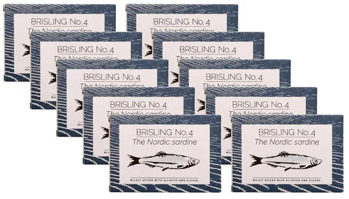 Miniatura 2 de Fangst Brisling No. 4 Sardina nórdica enlatada con pimienta de Jamaica y clavo 3 latas de 3.53 oz