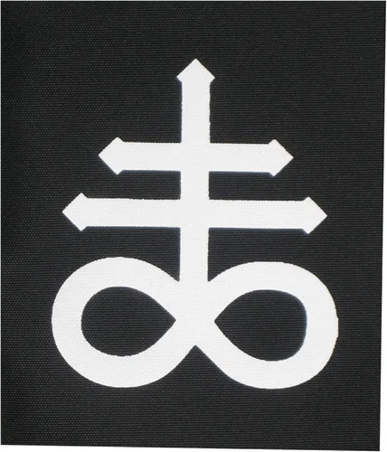 Parche de cruz de Leviatán - Pentagrama Baphomet Demonio Demonio Diablo Dragón Malvado Cabra Cráneo Cabeza de Cabra Gótico Metal Oculto Punk Satanás