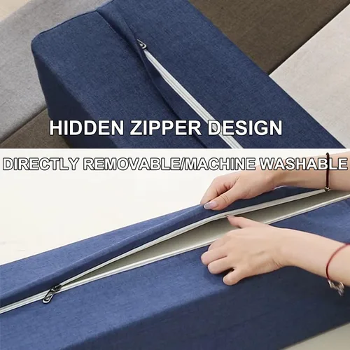 Miniatura 4 de Relleno de espacio para mesita de noche para extensor de colchón rectangular de pared, esponja gruesa, almohada de cuña larga entre cabecera y Beige