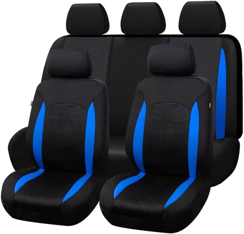 Miniatura 15 de Flying Banner Fundas de asiento de coche, asientos delanteros, asiento trasero, poliéster, protectores de asiento de automóvil, instalaciones Negro