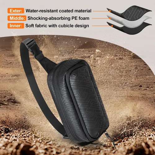Miniatura 4 de PGmoon Funda de transporte compatible con DJI Osmo Pocket 3 Creator Combo Accesorios, Bolsa protectora de almacenamiento de mano/honda con múltiples