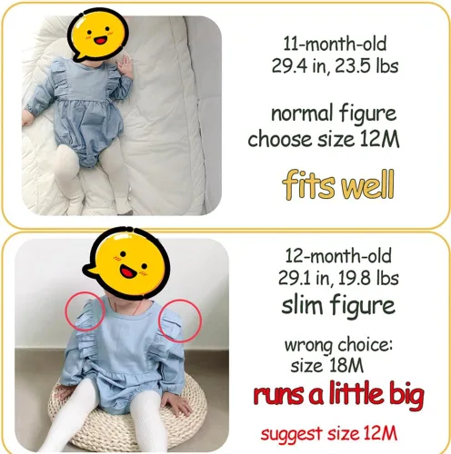 Miniatura 6 de Simplee kids Mameluco de manga larga para bebé niña, mameluco de una pieza, ropa para primavera y otoño