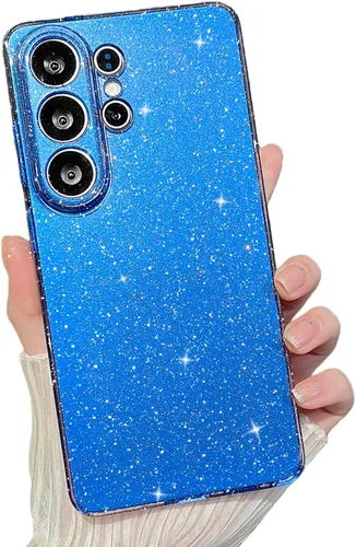 Miniatura 24 de MINSCOSE Compatible con Samsung Galaxy S22 Plus Case, Bonito Color Neón Brillante, con Purpurina Brillante Delgada Resistente a Golpes de Silicona
