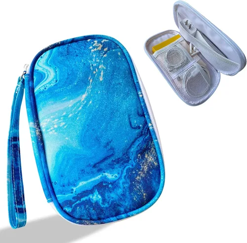 Miniatura 13 de Funda organizadora de artículos electrónicos, organizador de cables, bolsa de tecnología de viaje esenciales, adecuada para cargador, cable, Negro