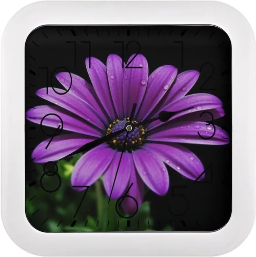 Miniatura 21 de 10" Square Modern Wall Clock,African Mud Cloth Tribal Print Kitchen Clocks Wall Battery Operated,Silent Non Ticking Unique Funny Cute Wall Clock for