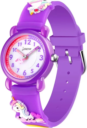 Reloj de pulsera para niños de 3 a 10 años diseño de unicornio de dibujos animados impermeable de silicona para niños pequeños el mejor regalo