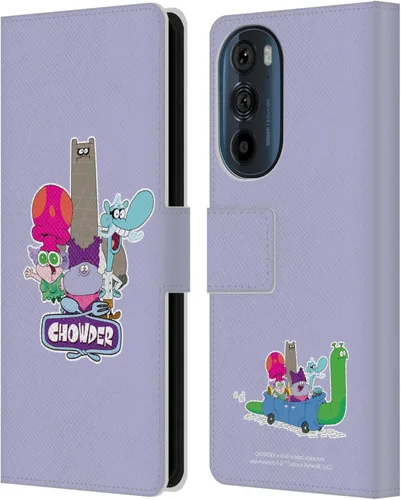 Head Case Designs Officially Licensed Chowder: Animated Series Character Art Graphics Leather Book Wallet Case Cover Compatible with Motorola Edge 30
