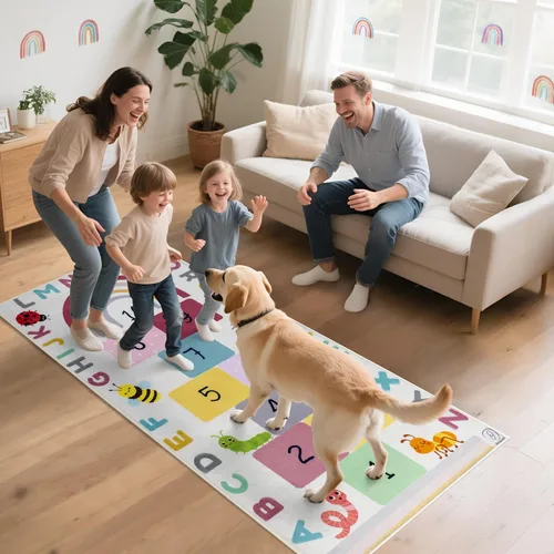 Miniatura 2 de Alfombra Hopscotch para niños, alfombra de juego Hopscotch, alfombrilla de aprendizaje ABC, alfombra para niños pequeños para sala
