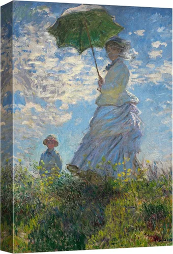Miniatura 137 de wall26 Prado con álamos por Claude Monet - Arte moderno impresionista, arte en lienzo para el hogar, 12 x 18 pulgadas