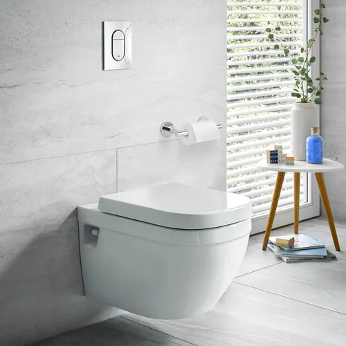 Miniatura 5 de Newfun Soporte de papel higiénico cromado pulido, SUS 304 de acero inoxidable ajustable, doble poste pivotante, soporte de pared para baño Cromo
