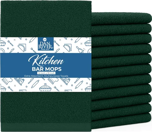 Miniatura 31 de DAN RIVER Paquete de 6 toallas de cocina de alta calidad, 100% algodón (16 x 26 pulgadas), súper suaves, altamente absorbentes, de secado rápido