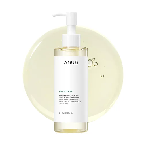 Anua Heartleaf Aceite limpiador de control de poros, limpiador de poros, cuidado de sebo, limpiador suave de aceite de fusión para cara, seguro para