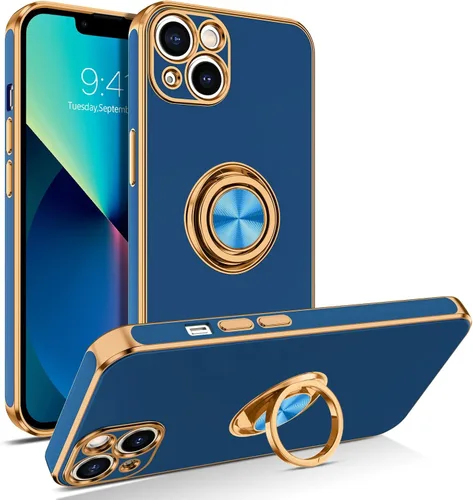 Miniatura 10 de BENTOBEN Funda para iPhone 13, funda para iPhone 13, ajuste delgado, soporte de anillo de 360°, soporte magnético para automóvil, soporte para Negro