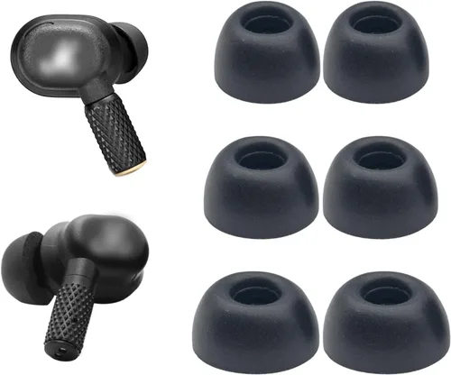 Klowcok Auriculares de espuma de repuesto para auriculares inalámbricos Marshall Motif II A.N.C, Motif ANC, ajuste cómodo (3 pares, S/M/L, negro)