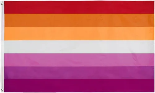 Miniatura 7 de Bandera original de orgullo lésbico Flaglink 3 x 5 pies - Bandera arcoíris lésbica lesbian