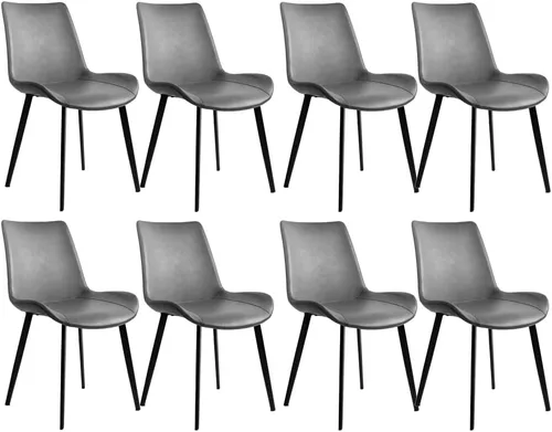 Miniatura 19 de Sillas de Comedor, Sillas de Comedor Modernas de Cuero PU, Sillas de Comedor con Patas de Metal Resistentes, Sillas de Cocina con Asiento Tapizado