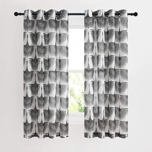 Miniatura 10 de KGORGE Cortinas traslúcidas con patrón geométrico, cortinas de lino natural, juego de ventanas suaves, lavables con filtro de luz para dormitorio