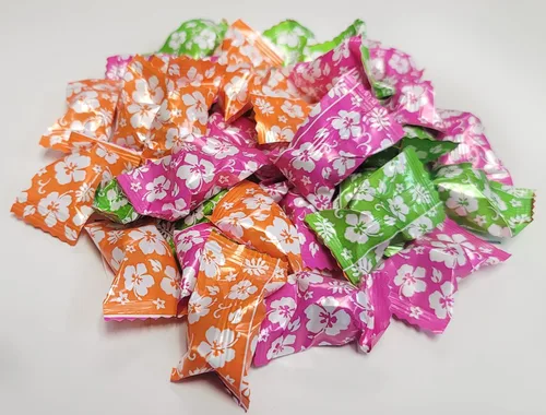 Miniatura 4 de PEPPERMINTS - 100 unidades envueltas en envoltorio de dulces con temática de discoteca de jardín de Luau - Caramelo hawaiano