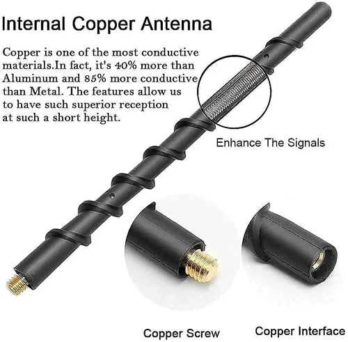 Miniatura 4 de VOFONO Antena corta de 13 pulgadas para Jeep Wrangler Gladiator 2007-2026, antena corta para JL JK Rubicon Sahara Unlimited Sport Willys 4xe Mojave