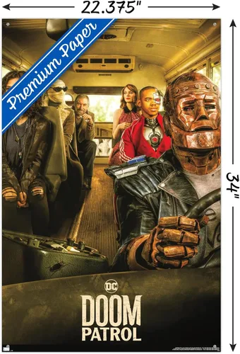Miniatura 3 de Trends International DC Comics TV Doom Patrol - Póster de pared de una hoja de autobús, 14.72 x 22.37 pulgadas, paquete de póster premium y pasador