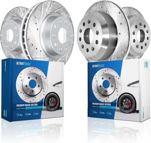Miniatura 82 de Detroit Axle - 4 rotores de freno para Chevrolet Cruze 2014 2015 [modelos de motores de gas] Rotores de freno de disco perforados y ranurados