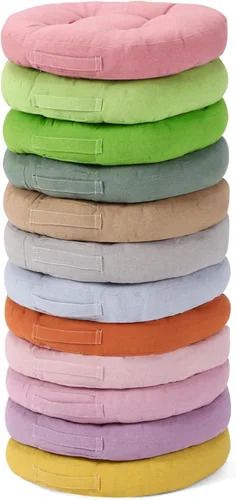 Miniatura 12 de Gerrii 12 cojines de suelo para aula con asas, cojines flexibles para asiento de suelo, almohadas para sillas escolares en casa, escuela, aula