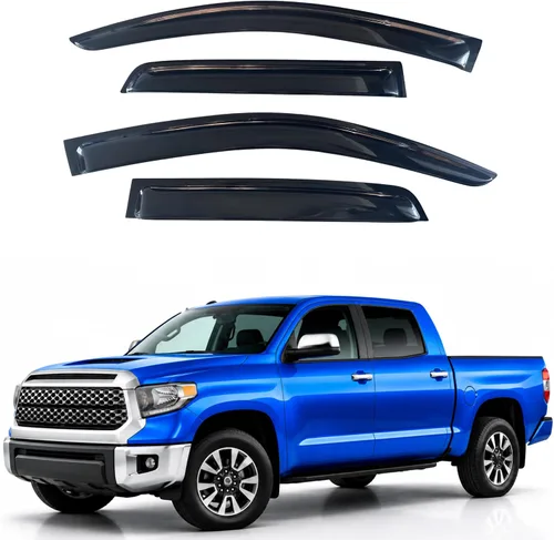 Miniatura 318 de IG - Visera para ventana para Ford Bronco y F150-F350 1980-1996, deflector lateral tipo cinta adhesiva, resistente, contra lluvia y viento