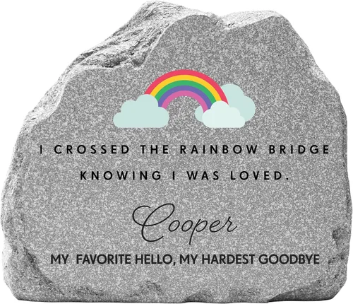 Miniatura 23 de Let's Make Memories Piedra conmemorativa personalizada para mascotas Forever Friend - Perro - Marcador de jardín de condolencias Perro - Angel