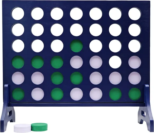 Miniatura 41 de Tailgating Pros Cuatro en una fila gigante azul marino premium con funda de transporte – Juego de patio al aire libre de gran tamaño – ¡Muchos