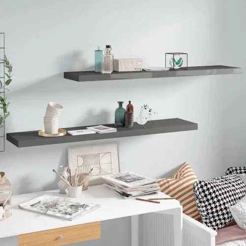 Miniatura 138 de Estantes flotantes de pared, juego de 4 estantes decorativos para montar en la pared, estante colgante con soportes invisibles para decoración