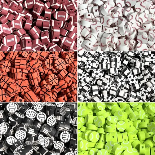 Miniatura 2 de 100 cuentas de arcilla polimérica mixta Heishi para hacer pulseras, aretes, collares, joyas Bola