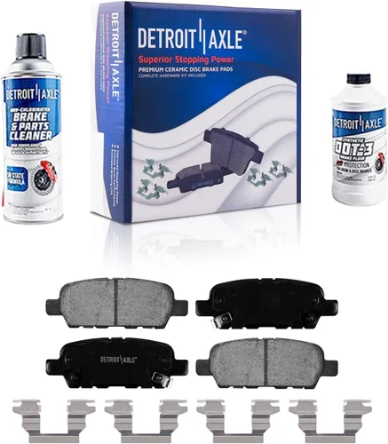 Miniatura 6 de Detroit Axle - Kit de freno trasero para 2009-2014 2016-2019 Nissan Maxima Rotores de freno de disco pastillas de freno de cerámica 2010 2011 2012