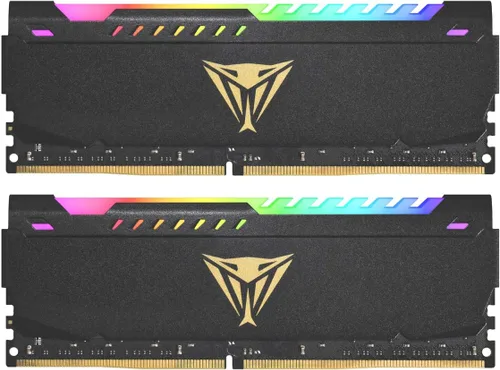 Patriot Viper Steel RGB DDR4 RAM 16GB (2X8GB) 3200MHz CL18 1.35v UDIMM Kit de memoria para juegos de escritorio compatible con XMP - PVSR416G320C8K