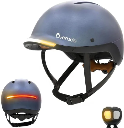 Miniatura 15 de Overade Casco salvavidas para bicicletas y e-scooters, con potente iluminación delantera/trasera, función intermitente, talla única