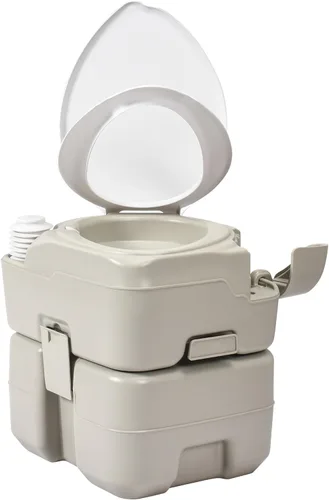 Miniatura 16 de YITAHOME Inodoro portátil para acampar con cuenco ampliado diagonal, rociador de mano y bomba de descarga de presión, 5.28 pulgadas de ahorro