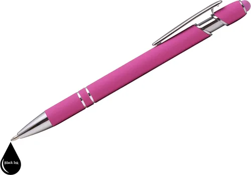Miniatura 4 de ExpressDesigns™ - Bolígrafos personalizados premium con lápiz óptico Ráfaga de color Bolígrafos personalizados con nombre impreso de metal suave