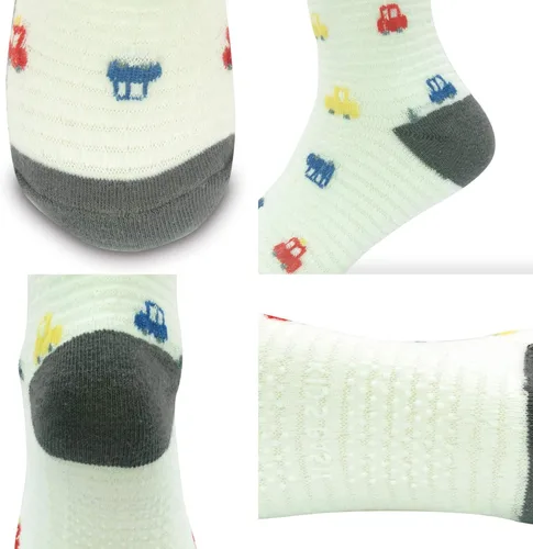 Miniatura 6 de 12 pares de calcetines antideslizantes antideslizantes para niños, calcetines de algodón para niños de 1-33-55-7 años de edad, niños y niñas